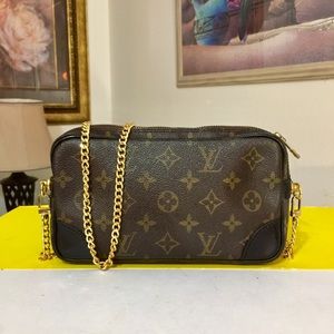 Louis Vuitton Marly Dragonne PM Shoulder Bag Black